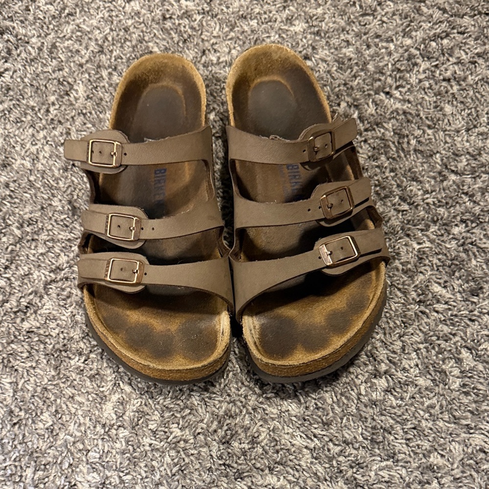 Birkenstock Brown Triple Strap Sandals